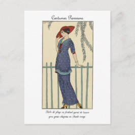 Barbier Mode Illustration Costumes Parisiens Vykort