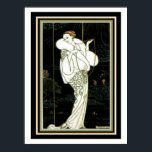 Barbier "White Päls" Art Deco Mode Skriv ut 12 x 1 Poster<br><div class="desc">Snyggt,  George Barbier,  Deco,  Skriv ut med titeln White Päls 12 x 16</div>