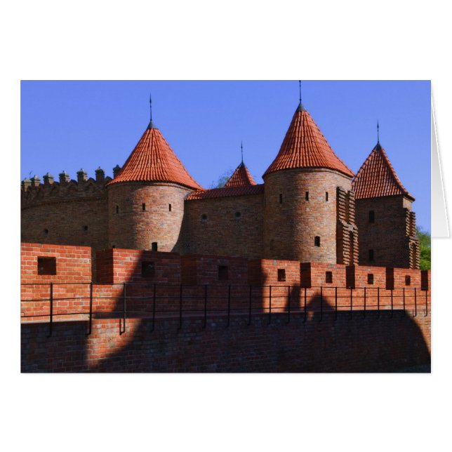 Barbikanen, Warszawa, Polen Hälsningskort (Framsidan Horizontal)