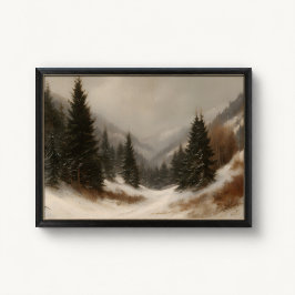Barbizon Snöig Talldalsaffisch Poster