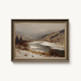 Barbizon Vinter Valley Creek Affisch