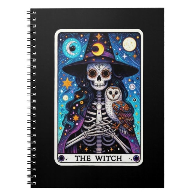 Bärbokssamlingen för Witch Tarot Card Anteckningsbok (Framsidan)