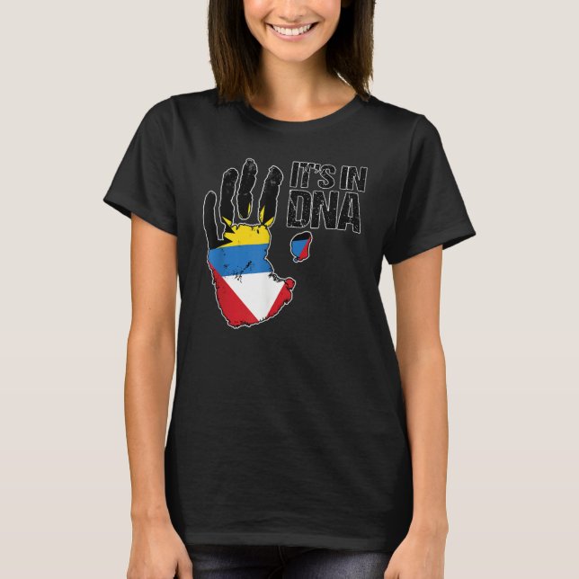 Barbuda Antigua It's In My DNA Barbudan Antiguan F T Shirt (Framsida)