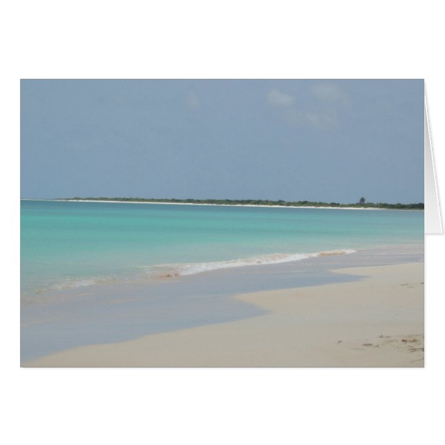 Barbuda Beach Hälsningskort (Framsidan Horizontal)