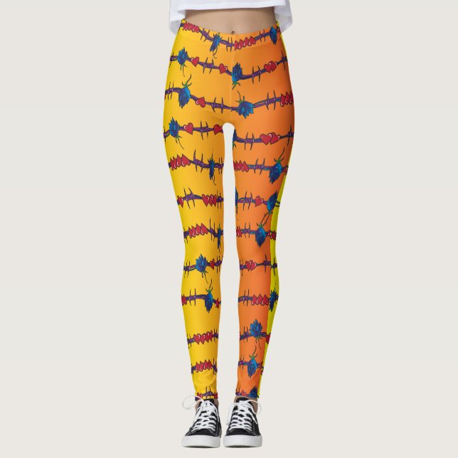 Barbwire Tattoo Leggings (Framsida)