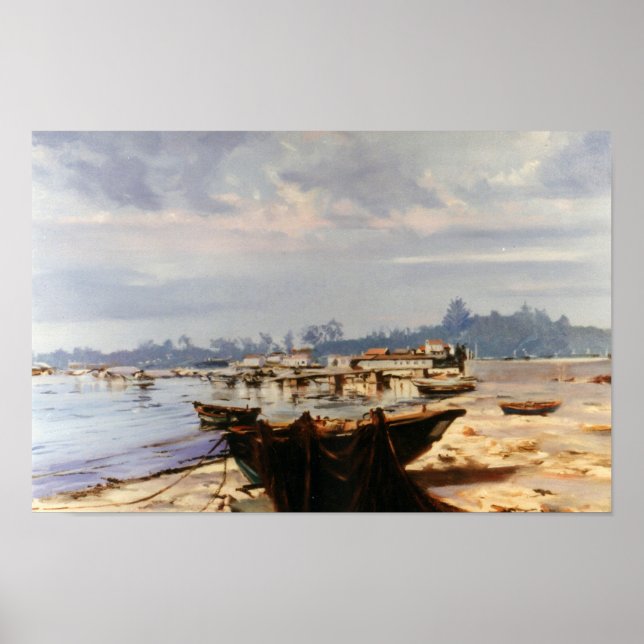 Barca en la playa poster (Framsidan)