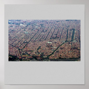 Barcelona Aerial Poster