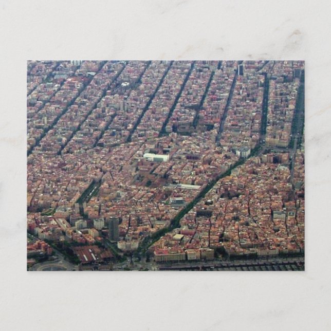 Barcelona Aerial Vykort (Framsida)