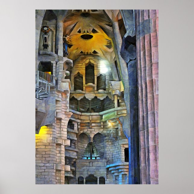 Barcelona. Antoni Gaudi. Sagrada Familia Poster (Framsidan)