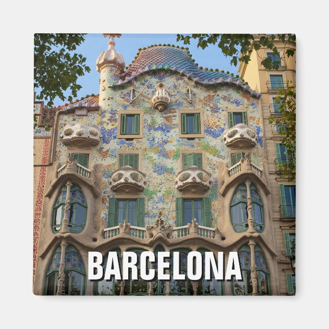 Barcelona Casa Batllo Spain Travel Magnet (Framsidan)