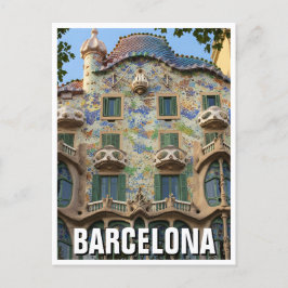 Barcelona Casa Batllo Spain Travel Vykort