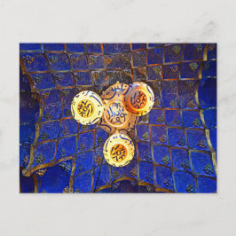 Barcelona. Casa Vicens. Fragment av insida. Vykort