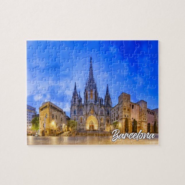 Barcelona Cathedral, Barcelona, Spain Pussel (Horisontell)