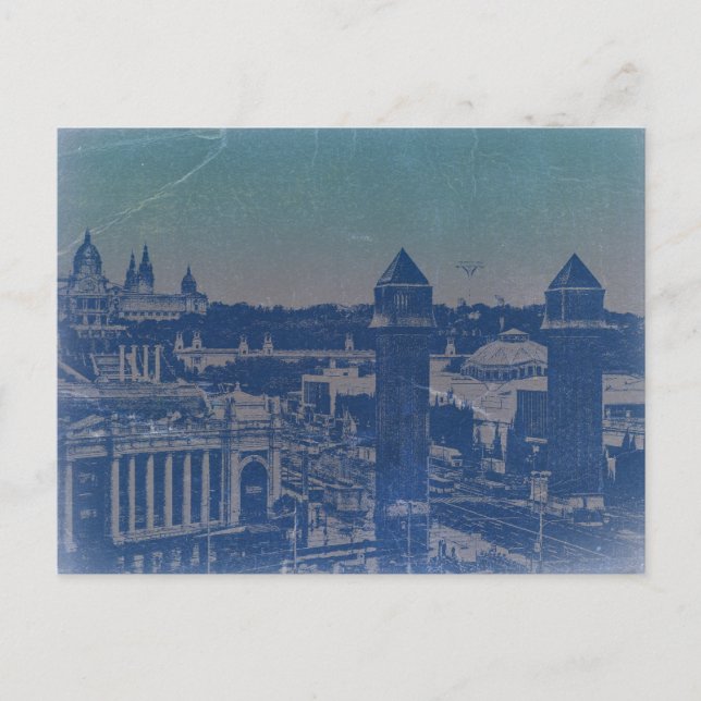 Barcelona City Center Square Vykort (Framsida)