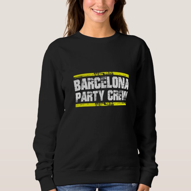 Barcelona City Party Crew Team T Shirt (Framsida)