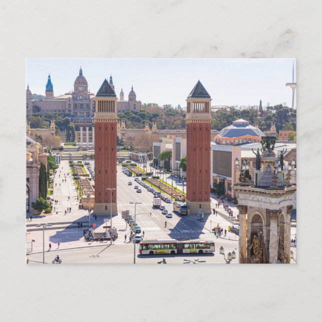 Barcelona City Spanien Vykort (Framsida)