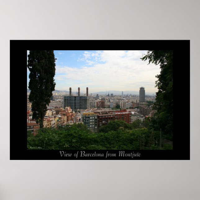 Barcelona City View Poster (Framsidan)