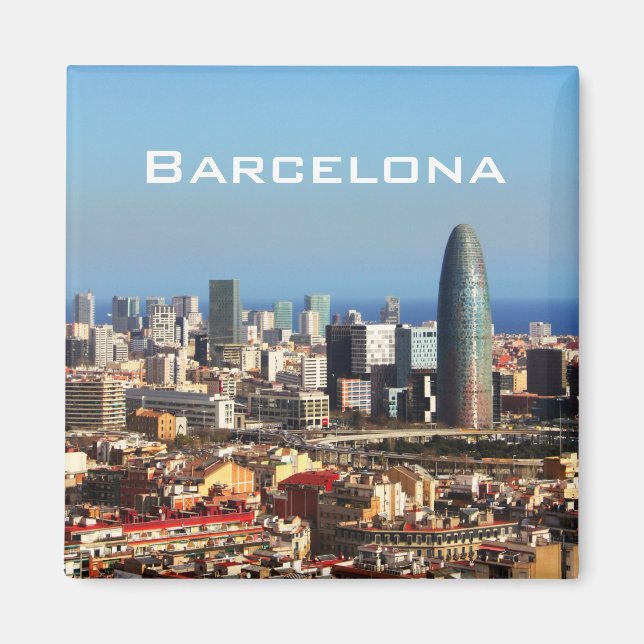 Barcelona cityscape magnet (Framsidan)