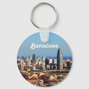 Barcelona cityscape nyckelring