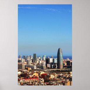 Barcelona cityscape poster