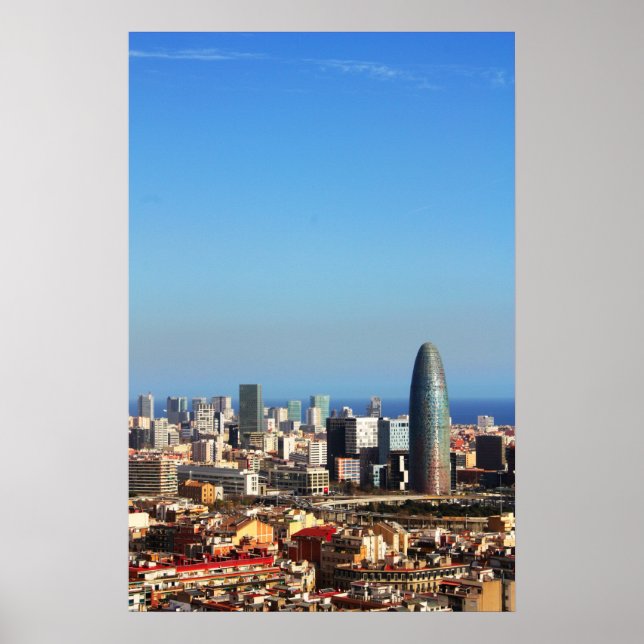 Barcelona cityscape poster (Framsidan)