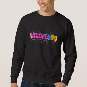 Barcelona Cityscape Souvenir Barcelona Skyline Lång Ärmad Tröja