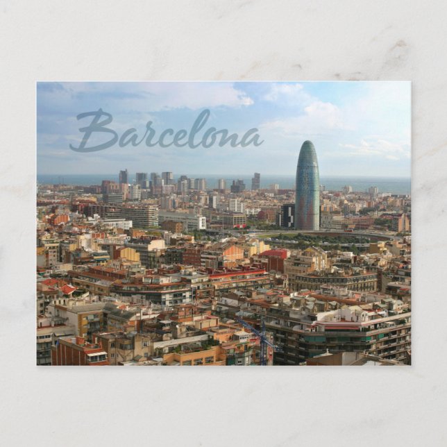 Barcelona cityscape vykort (Framsida)