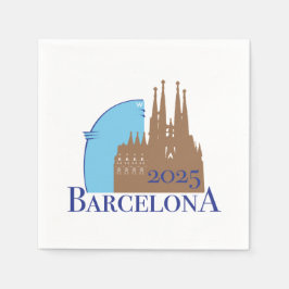 Barcelona Cocktail Napkin Pappersservett
