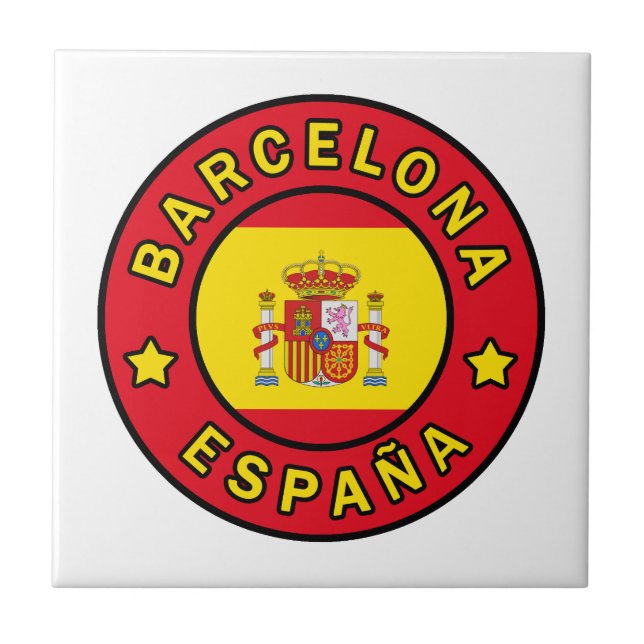 Barcelona España Kakelplatta (Framsidan)