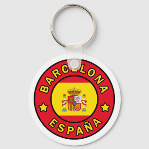 Barcelona España Nyckelring