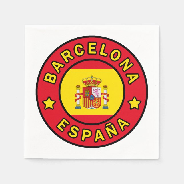 Barcelona España Pappersservett (Framsidan)