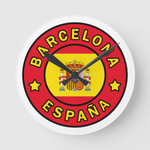 Barcelona España Rund Klocka