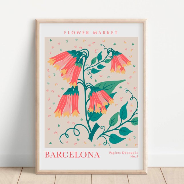 Barcelona Flower Market Botanisk Poster (Skapare uppladdad)