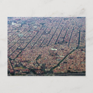 Barcelona från luften vykort