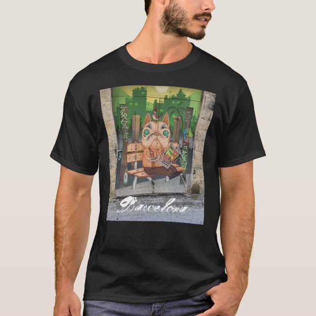 Barcelona gatagrafitti t shirt (Framsida)