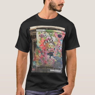 Barcelona gatagrafitti två avbildar t shirt
