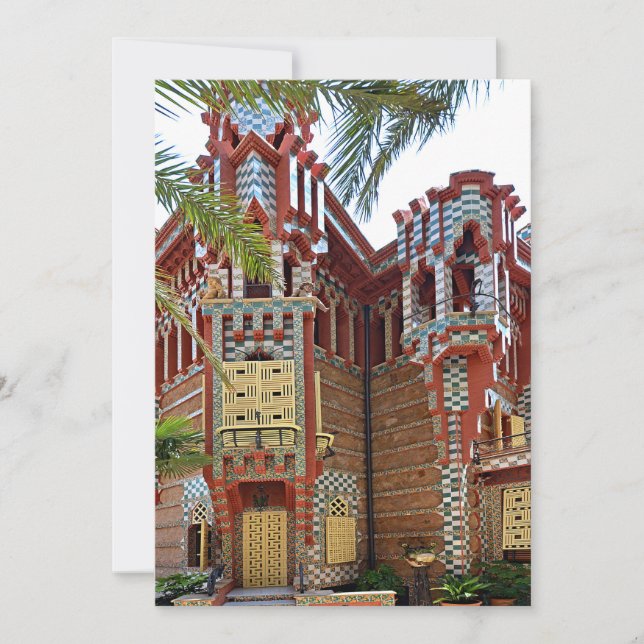Barcelona. Gaudí. Casa Vicens. Inbjudningar (Framsida)