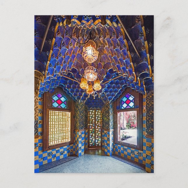 Barcelona. Gaudí. Casa Vicens. Insida. Ver. 6. Vykort (Framsida)