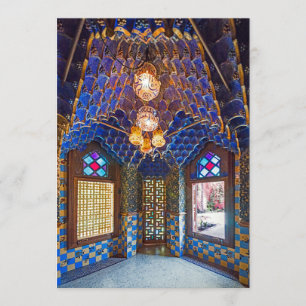 Barcelona. Gaudí. Casa Vicens.Interiör. Ver.6 Inbjudningar