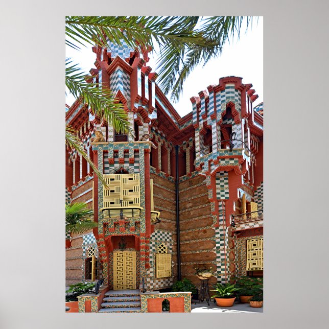 Barcelona. Gaudí. Casa Vicens. Poster (Framsidan)