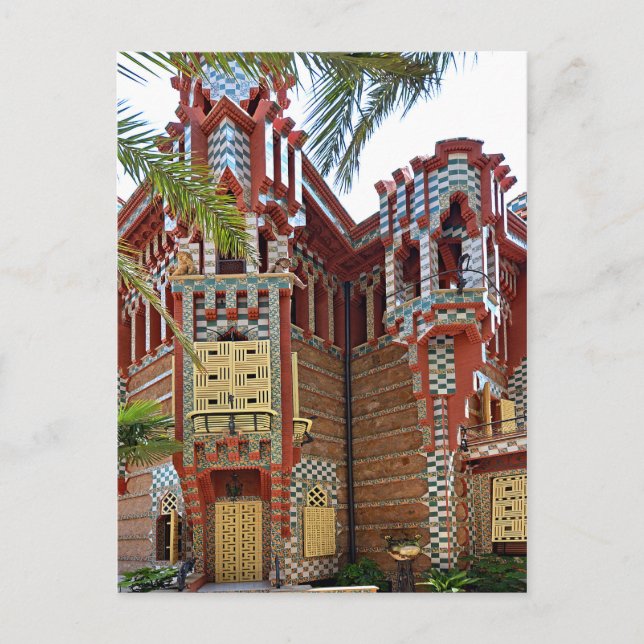 Barcelona. Gaudí. Casa Vicens. Vykort (Framsida)