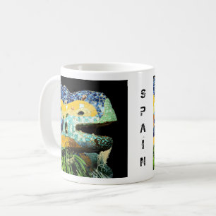 Barcelona Gaudi - ödla, Spanien Kaffemugg