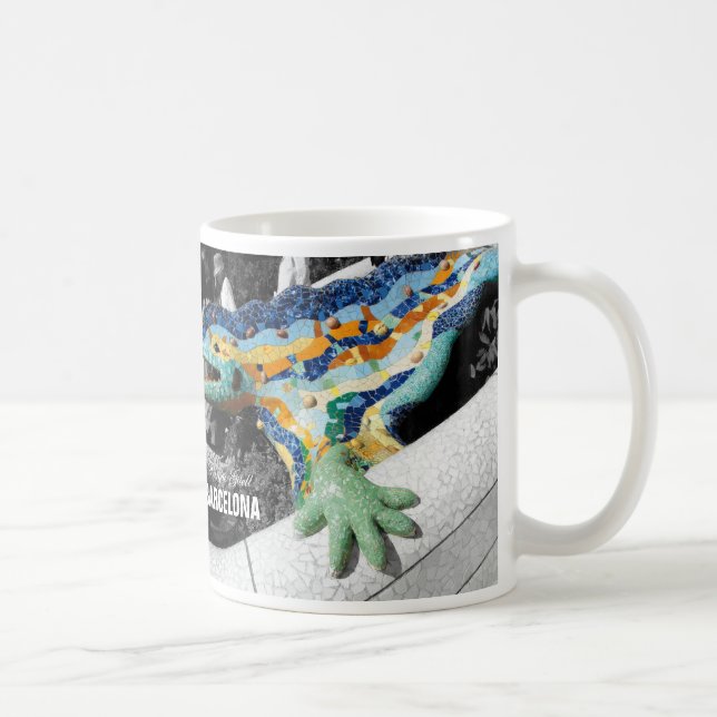 Barcelona Gaudi parkerar Guell Kaffemugg (Höger)