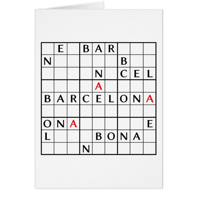 BARCELONA HÄLSNINGSKORT (Framsidan)