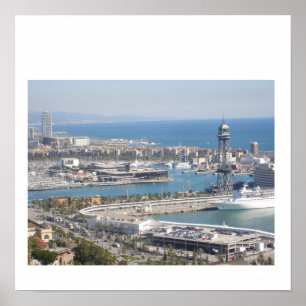 Barcelona hamn poster
