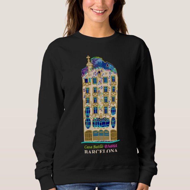 Barcelona, Hand teckning Gaudi Casa Batlló, Spanie T Shirt (Framsida)