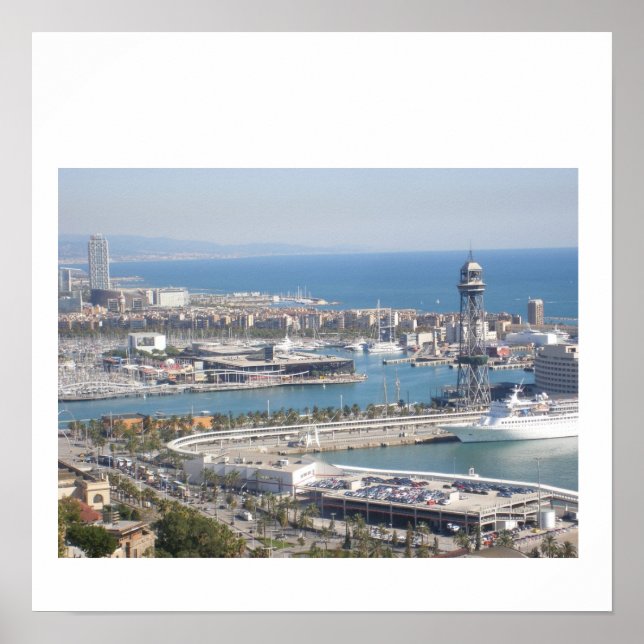 Barcelona Harbour Poster (Framsidan)