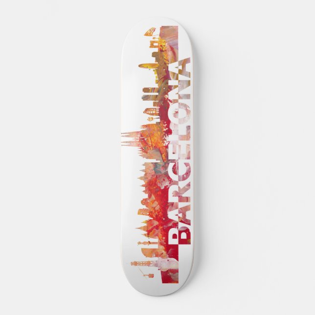 Barcelona horisontSkateboard Mini Skateboard Bräda 18,5 Cm (Framsida)