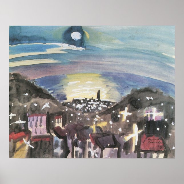 Barcelona i natt av Walter Gramatte Poster (Framsidan)