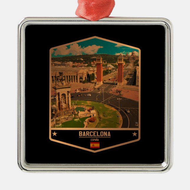 Barcelona Julgransprydnad Metall (Framsidan)